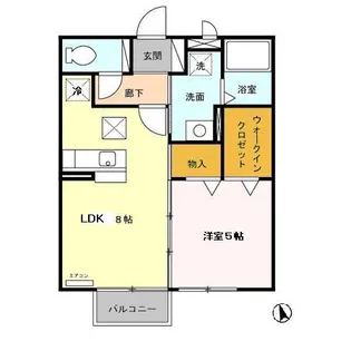 ボナール西多賀【105号室】の間取り