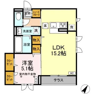CLASSEUM連坊Ⅰ【1階】の間取り