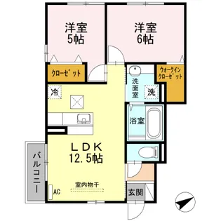 クローバーヒルズ A【1階】の間取り