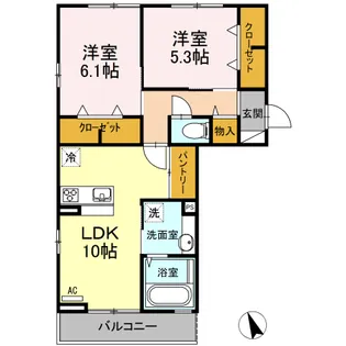 シティアタゴ【3階】の間取り