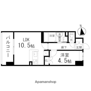 ディークレスト太子堂駅前 West【1207号室】の間取り