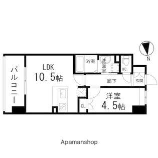 ディークレスト太子堂駅前 East【1103号室】の間取り
