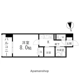 ディークレスト太子堂駅前 EAST【1105号室】の間取り