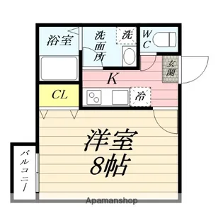 アスコット連坊駅前Ⅱ【1階】の間取り