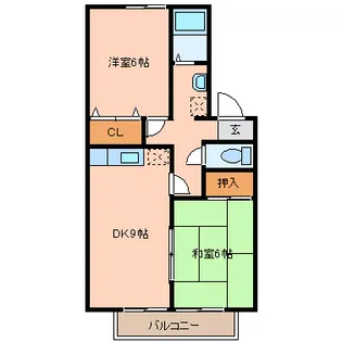 2DKの間取り画像