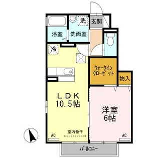 ファミール自由ヶ丘【102号室】の間取り