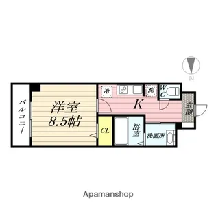 アスコット新田東【3階】の間取り