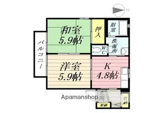 フォーレス赤坂B【2階】の間取り