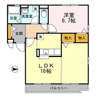 パークアベニュー Ⅰ・Ⅱ番館【1202号室】の間取り