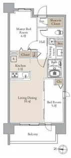 レジディア仙台北四番丁プレイス【14階】の間取り