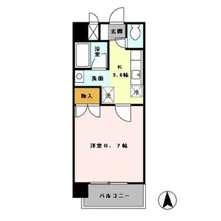 アムールシャトー【8階】の間取り