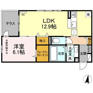 パストラルヴェール雨宮【1階】の間取り