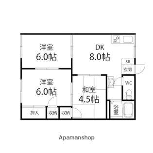 クレストエイト【103号室】の間取り