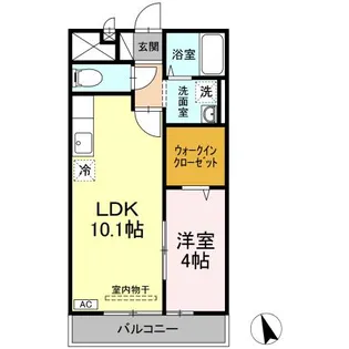 フラワータウン八木山【2階】の間取り