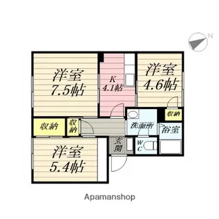 クレフォートメゾンB【1階】の間取り