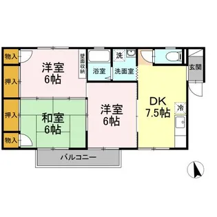 ツインクル中田【2階】の間取り
