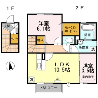 サクラコーポ【2階】の間取り