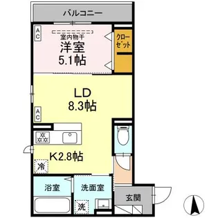 DーROOM小田原2丁目A【3階】の間取り