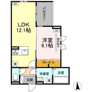 DーROOM小田原2丁目A【3階】の間取り