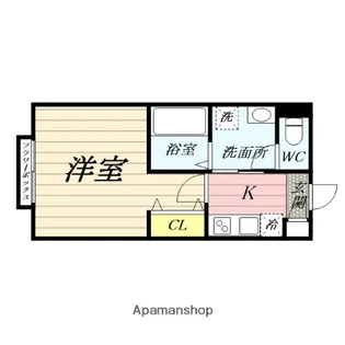 プリマフルール大和町【1階】の間取り