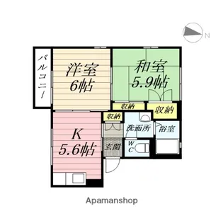 フォーレス赤坂C【2階】の間取り