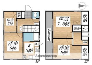 宮城県仙台市青葉区小田原7丁目【一戸建】の間取り