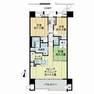 プレミスト広瀬町【5階】の間取り