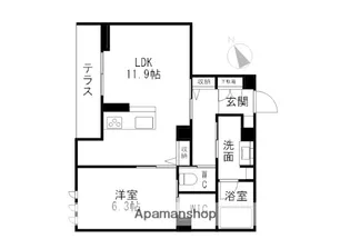 メゾンRUEBRILLER【1階】の間取り