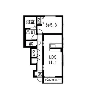メゾン・ド・ハシヌマC【1階】の間取り