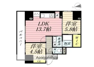 ナナアーク荒町【6階】の間取り