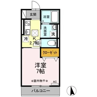 フラットちとせ【1階】の間取り