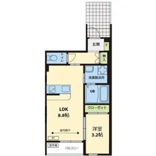 1LDKの間取り画像