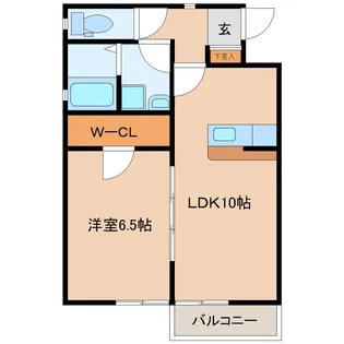 仮)白萩町アパート【2階】の間取り