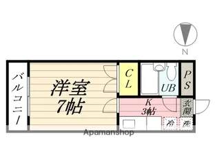 キャピタル志波町【3階】の間取り
