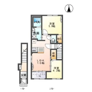 イリアス【2階】の間取り