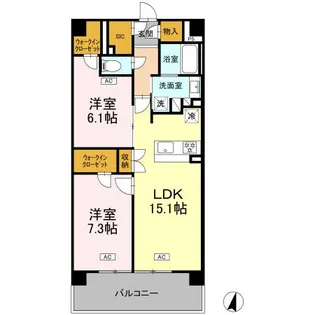 ロイヤルパークス仙台青葉通【3階】の間取り