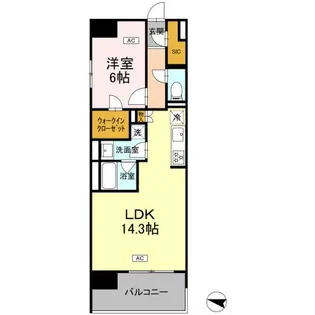 ロイヤルパークス仙台青葉通【9階】の間取り