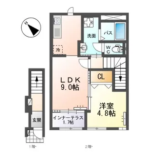 アーバンスカイM【206号室】の間取り