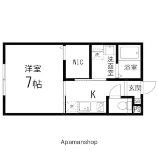 ペアレシア長町【103号室】の間取り