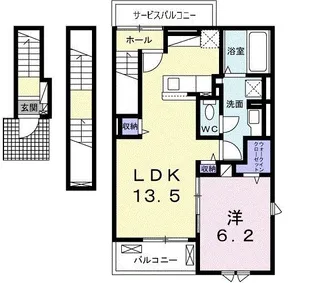レジデンス上條【3階】の間取り