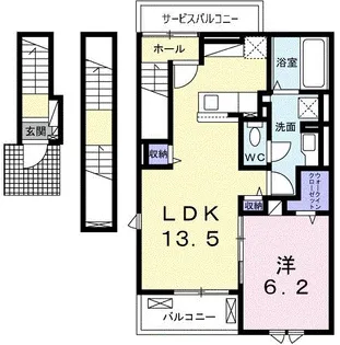 レジデンス上條【3階】の間取り