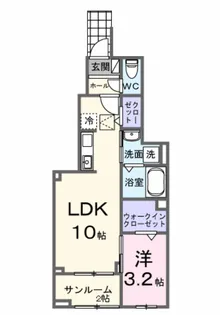 GRACE NATORI【1階】の間取り