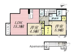 シャーメゾンルシエル【2階】の間取り