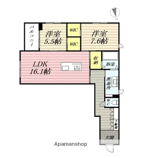 FORTRESS THE 連坊【3階】の間取り