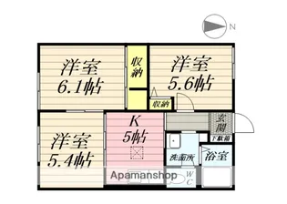 パステルハウス北谷【1階】の間取り