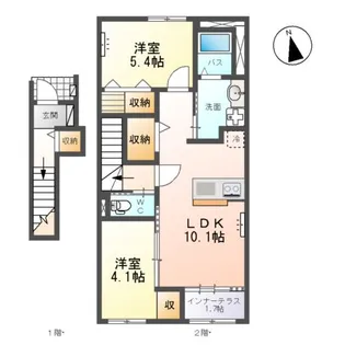 コンフォースN【2階】の間取り