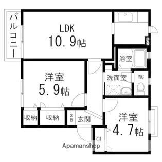 メゾン・セドラティアC【202号室】の間取り