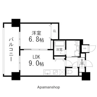 GRANDIA卸町【207号室】の間取り