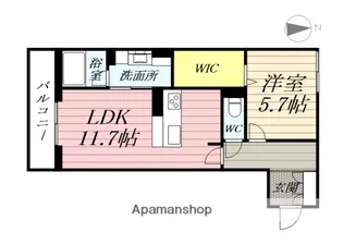 ラピス連坊【1階】の間取り