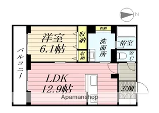 ラピス連坊【1階】の間取り